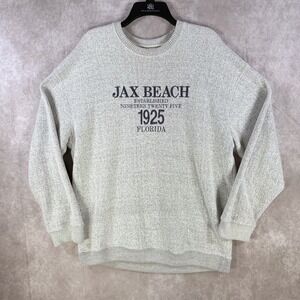 Jax Beach 1925 Pacific & Co‎ Sweater Men 2XL Gray Heather Pullover Coastal Beach